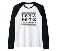 1-8-4-3-6-5-7-2 Miembro del Club 18436572 Orden de despido Big Block Camiseta Manga Raglan