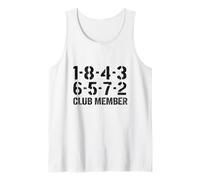 1-8-4-3-6-5-7-2 Miembro del Club 18436572 Orden de despido Big Block Camiseta sin Mangas