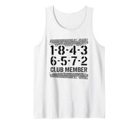 1-8-4-3-6-5-7-2 Miembro del Club 18436572 Orden de despido Big Block Camiseta sin Mangas