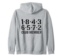 1-8-4-3-6-5-7-2 Miembro del Club 18436572 Orden de despido Big Block Sudadera con Capucha