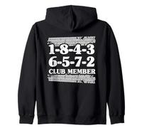 1-8-4-3-6-5-7-2 Miembro del Club 18436572 Orden de despido Big Block Sudadera con Capucha