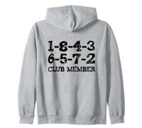 1-8-4-3-6-5-7-2 Miembro del Club 18436572 Orden de despido Big Block Sudadera con Capucha