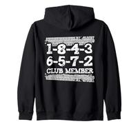 1-8-4-3-6-5-7-2 Miembro del Club 18436572 Orden de despido Big Block Sudadera con Capucha