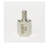 1/8" BSPP Female To M5x0.8 Male 304 Stainless Steel High Pressure Pipe Fitting Connector