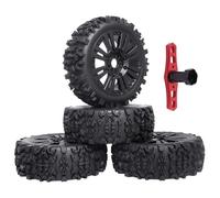 1/8 Escala RC Buggy Neumáticos 17mm Ruedas RC Insertos de espuma pre-pegados para Arrma Typhon 6S 3S Talion Senton Redcat Team Losi HPI HSP, Juego de 4