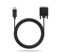 1,8 Metro de Cable DisplayPort a DVI,Adaptador Displayport a DVI, Adaptador Macho a Macho Chapado en Oro, Compatible pour Otros Dispositivos para Conexión a Televisores, Monitores y Proyectores