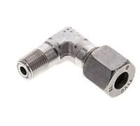1/8'' NPT Macho x 8L Acero inoxidable Codo de 90 grados Anillo de corte 315 Barra DIN 2353