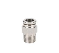 1/8" NPT Male x 6.35mm PU Tube Pneumatic 304L Push In Quick Connector Release Air Fitting Plumbing YZWRWRMKTB