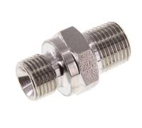 1/8'' NPT x G 1/8'' Acero inoxidable Espiga doble 40 Bar - Hidráulico