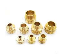 1/8 pulgadas, 1/4 pulgadas, 3/8 pulgadas, 1/2 pulgadas, 3/4 pulgadas, 1 pulgada, rosca macho de latón, conector de boquilla hexagonal, 1 pieza (3l4 x 1 l2) accesorios de tubería