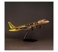 1 80 Apto para Aerolíneas A320NEO A320 Neo Modelo Avión Juguete Luces YRuedas Tren Aterrizaje Resina Fundida Presión Kit de Juego de Pasatiempo(B)