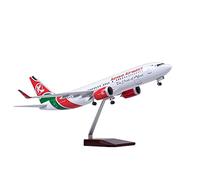 1 85 Escala 47cm Modelo De Aleación Fundida A Presión África Kenia Aerolíneas para Boeing 737max Airbus Avión con Luces Juego de Pasatiempos en Miniatura(Without Light)