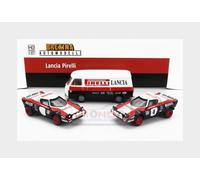 1974 Set Lancia Stratos HF + 2 Fiat 238 Kasten Lancia Rally Team Blanco/Negro/Ro