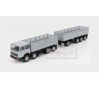 1:87 BREKINA PLAST Fiat 691 Truck Millepiedi 4-Assi 1961 Gray BRE58533