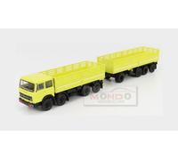 1:87 BREKINA PLAST Fiat 691 Truck Millepiedi 4-Assi 1961 Yellow BRE58532