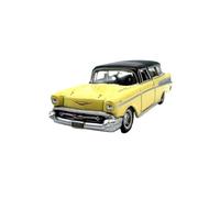 1/87 para Chevrolet Nomad Coupe 1957 Juguete de aleación de Zinc Fundido a presión Modelo de exhibición Pieza Amarilla Adorno Decoración del Hogar