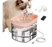 1.8L Cute Cat Water Fountain - Transparent Pet Water Dispenser | Quiet Pump
