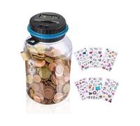 1.8L Original Electronic Piggy Bank Digital EUR Counter Kids Money Box with Lock and,Christmas and Birthday