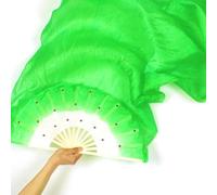 1.8M Fan De La Danza del Vientre Abanico Mujeres Seda Belly Dance Abanicos Danza del Abanico Abanicos Largos De Seda para Grandes Actuaciones Ensayos Entretenimiento