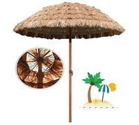 1.8m Thatched Terrace Umbrella, Hawaii Straw Parasols, Garden Parasols, Thatched Umbrellas, Outdoor Waterproof Sunshade, Suitable for Garden and Garden Umbrella Functions