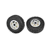 1.9" Alloy 6-Spoke Crawler Tire With 100g Brass Wheels Weights For AXIAL 1/10 SCX10 III Jeep CJ-7 SCX10 II Jeep Cherokee TRX4 Defender GMADE Komodo GMADE Sawback VATERRA K5 Blazer Ascender - Silver