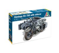 1:9 Italeri Zundapp Ks 750With Sidecar Kit IT7406 Modellino