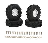 1,9 Pulgadas RC Neumáticos Caucho Durable Desgaste RC Coche Neumático RC Crawler Off Road Vehículos (Blanco)