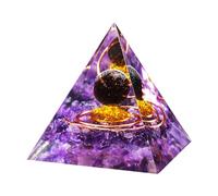 1.96" Grandes Pirámide De Energía Positiva Piramide De Amatista per Decoracion Par a Casa Pirámide Cristales para Curación Meditación Yoga Orgón Pirámide Salud para Yoga Oficina Decoración