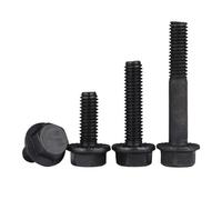 1 a 10 tornillos de brida hexagonal negros M5 M6 M8 M10 M12 M14 M16 de acero al carbono grado 10.9 con cabeza hexagonal antideslizante y estrías.(M10x16mm-2pcs(FT))