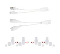 1 a 2 adaptador divisor de red Poe interruptor conector rj45 impermeable al aire libre un cable doble propósito Poe sintetizador separador