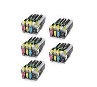 1 a 5 Cartuchos de Tinta compatibles LC-424 estándar for impresoras Brother DCP-J1200DW, J1200W y J1200WE (Tinta de Color).(LC424-5set)