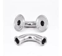 1 abrazadera triple de 0.5, 2, 2, 2.5, 3, 3, 3.5, 4 pulgadas, codo de 90 grados, SUS304 316L, kit de fabricación de vino de cerveza casera (SUS316, 19 mm OD K34 mm)