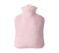 1 acogedora bolsa de agua caliente de felpa con boquilla a prueba de fugas para cama de invierno y oficina caliente Essentials bolsa de agua caliente con suave funda de piel de conejo