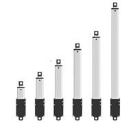 1 actuador lineal pequeño de 6 V CC, 12 V, 24 V, 150 MM/s, 200 MM de fuerza, 33 lb, motor eléctrico for abridor de ventanas de gabinetes, robot con soporte gratuito(12V 30mm Stroke,Load 7N)
