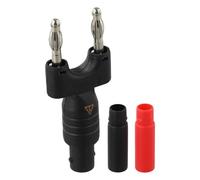 1 adaptador BNC hembra de sonda de osciloscopio para multímetro digital y equipo de prueba, se convierte en enchufe banana doble, negro y rojo, compatible con varios dispositivos de medición