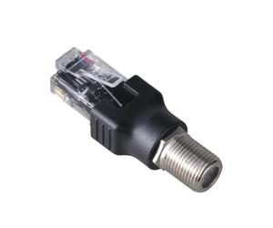 1 Adaptador coaxial Tipo F a RJ45 Macho, Black | Acoplador de barriles coaxiales para probador de línea y buscador de línea, utilice conectores rectos, conectores