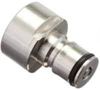 1 adaptador de acoplamiento de barril con bloqueo de bola for elaboración casera - Kit de desconexión rápida de acero inoxidable for postes de líquido y gas G5/8(Liquid)