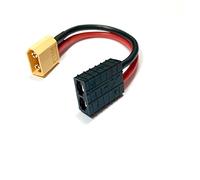 1 adaptador de alta calidad XT60 macho a Traxxas TRX hembra de 10 cm 14 AWG, cable adaptador de alta corriente para batería Lipo de Mr.Stecker Modellbau®