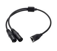 1 adaptador doble XLR macho de 3 pines a RJ45 / Cable RJ45 a doble XLR