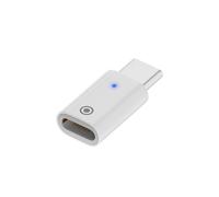 1 adaptador USB-C macho a Lightning hembra, cable de carga tipo C para lápiz óptico de primera generación - Cabezal recto