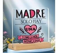 1 Adorno Acrílico Único "Como Mi " - Texto de Confesión de Amor Materno, Diseño de con Cinta Transmite , Regalo para el y el de las Madres Hispanas