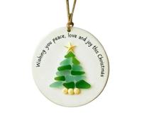 1 adorno de cristal de la amistad, adorno de cristal de la verdadera amistad, adornos colgantes de árbol de felicidad, Navidad de amistad