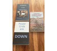 1. Afterlife in the Higgs Field; 2. Surviving Asteroid Storm Super Element 126; 3. Power Grids Are Down: Three novels with some of the same characters