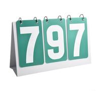 1 aleta de marcador de mesa para baloncesto, fútbol, bádminton, billar, contador manual portátil de plástico con hebilla de metal, números HD transparentes para deportes, juegos, oficina, escuela y