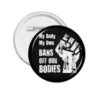 1 alfiler de botón Pro Abortion Right Pro Choice compatible con 1973 Roe V. Wade, insignia redonda para mantener el aborto seguro, círculo legal, alfileres de pecho, mi cuerpo, mi útero, mi elección,