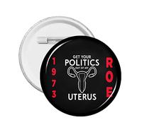 1 alfiler de botón Pro Abortion Right Pro Choice compatible con 1973 Roe V. Wade, insignia redonda para mantener el aborto seguro, círculo legal, alfileres de pecho, mi cuerpo, mi útero, mi elección,