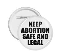 1 alfiler de botón Pro Abortion Right Pro Choice compatible con 1973 Roe V. Wade, insignia redonda para mantener el aborto seguro, círculo legal, alfileres de pecho, mi cuerpo, mi útero, mi elección,