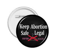 1 alfiler de botón Pro Abortion Right Pro Choice compatible con 1973 Roe V. Wade, insignia redonda para mantener el aborto seguro, círculo legal, alfileres de pecho, mi cuerpo, mi útero, mi elección,