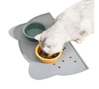 1 alfombrilla de comida para mascotas, alfombrilla antideslizante para comida para gatos y perros, alfombrilla de silicona para alimentación de mascotas, alfombrilla impermeable para gatos y perros