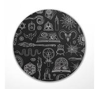 1 alfombrilla de ratón redonda de brujería, diseño de estrellas, bruja aquelarre, ritual mágico, brujería, espiritual, alfombrilla de ratón para PC, regalo #82781